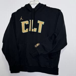Rare Charlotte Hornets XXL Hoodie Jordan Brand CLT City Edition Navy Gold Teal